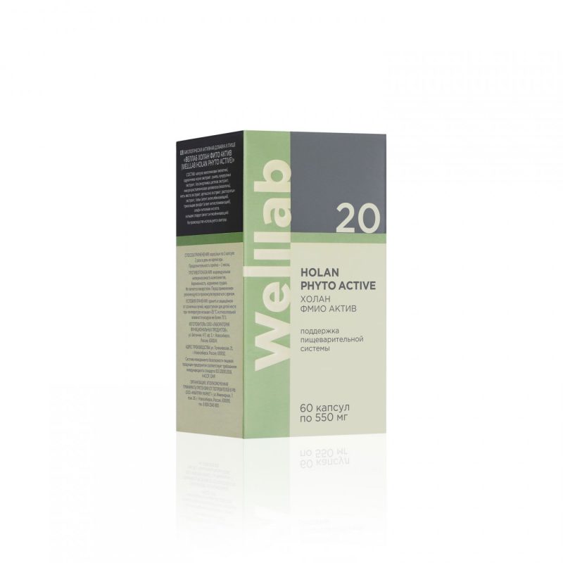 БАД для желчевыделительной системы Welllab HOLAN PHYTO ACTIVE, 60 капсул